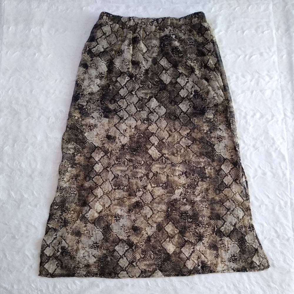 Maurices Snake Print Maxi Skirt